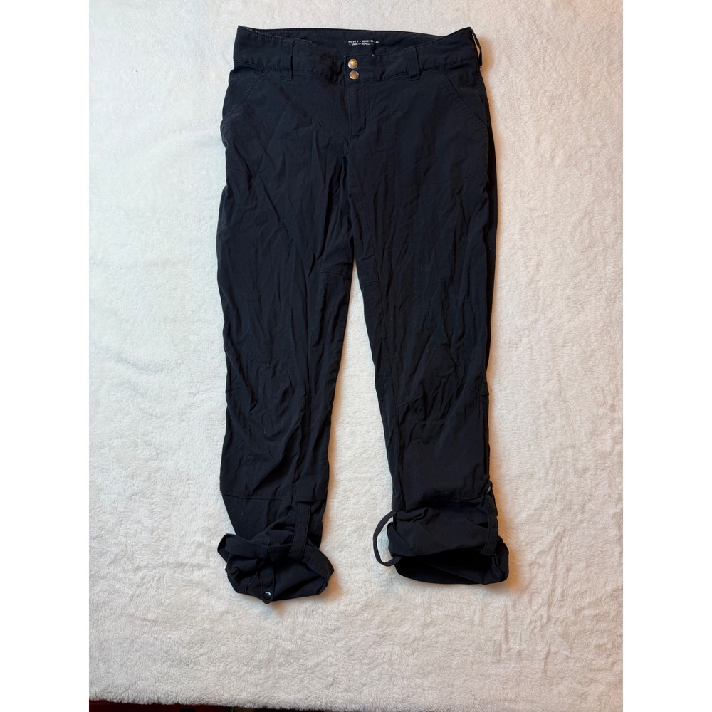 Columbia Omni-Shield Roll Up Hiking Pants Womens 6 Short Black Outdoor Trousers